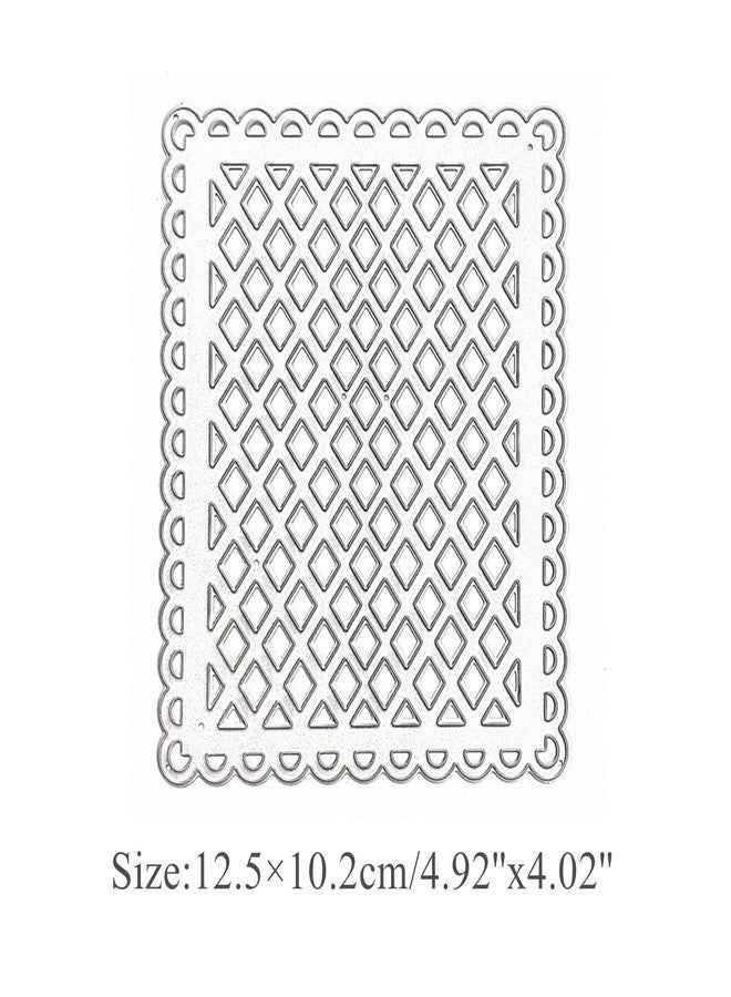 VOBRAMY XMYXCRAFT Grid Background Rectangle Metal Die Cuts, Net Lace Frame Cutting Dies Cut Stencils for DIY Scrapbooking Album Decorative Embossing Paper Dies Card Making - Image 2